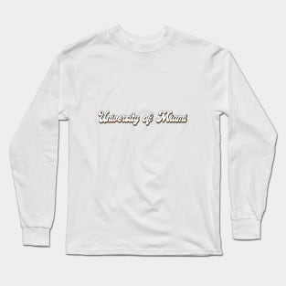 Miami retro lettering Long Sleeve T-Shirt